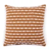 Golden Brown & White Tassel Stripe Throw Pillow 2 Golden Brown & White Tassel Stripe Throw Pillow -Broyhill 810590727 A0