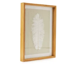 New Beginnings Green & White Feather Framed Wall Art -Broyhill 810593924 A8 2