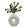 New Beginnings Green Artificial Floral Arrangement With White Round Ring Vase 2 New Beginnings Green Artificial Floral Arrangement With White Round Ring Vase -Broyhill 810595303