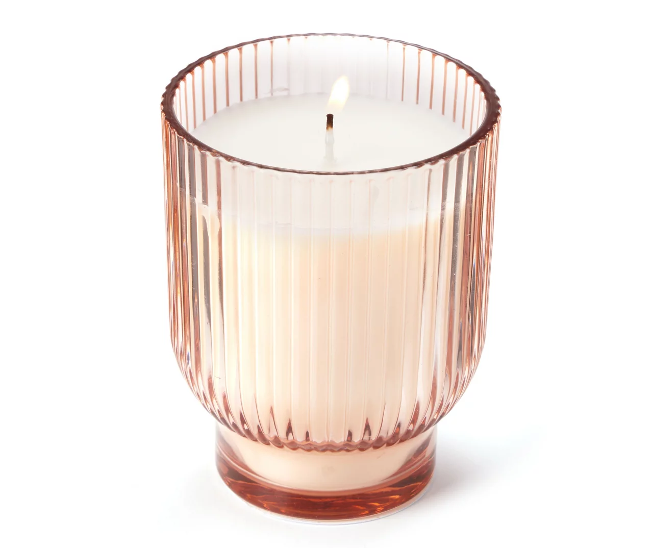 Wild Sedona Vanilla Cashmere Pink Rib Pedestal Candle, 15 Oz. 4 Wild Sedona Vanilla Cashmere Pink Rib Pedestal Candle, 15 Oz. - Image 2