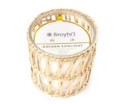 Wild Sedona Golden Sunlight 2-Wick Seagrass Sleeve Candle, 14 Oz.