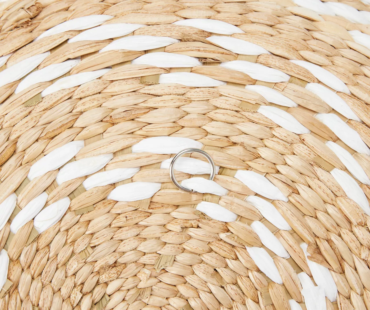 Tan & White Spiral Woven Grass Wall Decor 5 Tan & White Spiral Woven Grass Wall Decor - Image 3