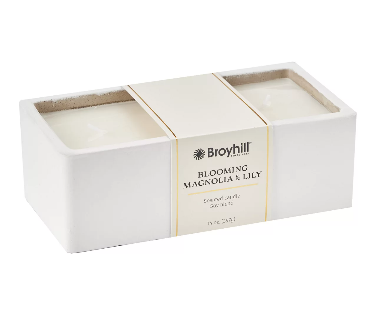 Blooming Magnolia & Lily 3-Wick Cement Candle, 14 Oz. 3 Blooming Magnolia & Lily 3-Wick Cement Candle, 14 Oz.