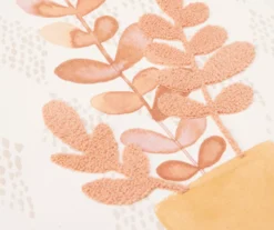 Wild Sedona Peach & Yellow Floral Hanging Canvas Tapestry -Broyhill 810604563 A8 1