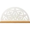 White Fleur-De-Lis Carved Wood Wall Shelf 2 White Fleur-De-Lis Carved Wood Wall Shelf -Broyhill 810606707 A0 1