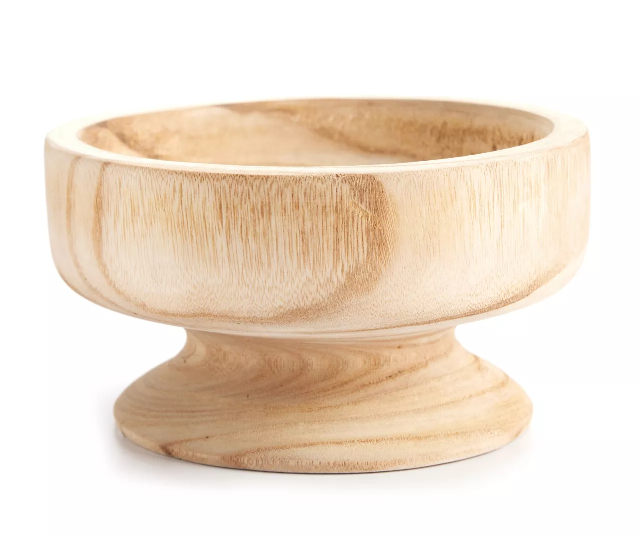 Homeward Turned Paulownia Wood Bowl With Pedestal 3 Homeward Turned Paulownia Wood Bowl With Pedestal
