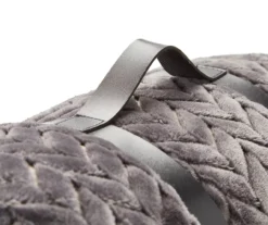 Atmosphere Gray Zigzag-Embossed Velvet Queen Blanket -Broyhill 810617179 810530980 3