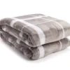 Gray & White Plaid Twin/Full Velvet Plush Blanket 2 Gray & White Plaid Twin/Full Velvet Plush Blanket -Broyhill 810617548 810617522 A0 1 1