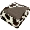 Cream & Brown Cow Print Faux Fur Full/Queen Comforter